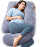 Momcozy - coussin de grossesse en forme de u - velours - gris foncé