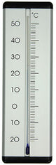 1010127 - thermomètre aluminium intérieur-extérieur argent 20cm | 2 pièces