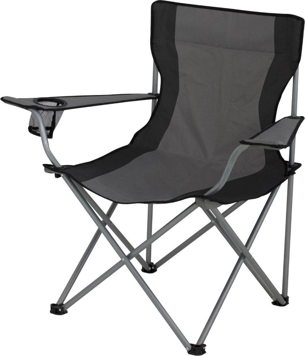 Chaise de camping Eurotrail lausanne - gris noir