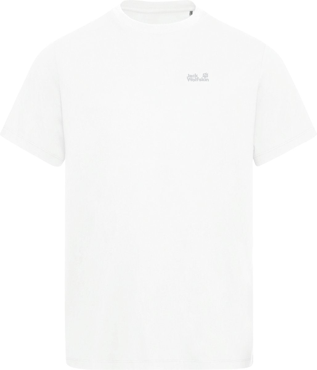 Jack wolfskin essential t m chemise d'extérieur pour hommes-blanc stark