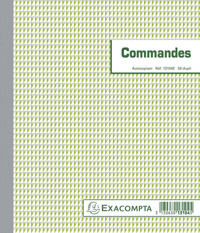 Commandes Exacompta, pi 21 x 18 cm, duplicata, français