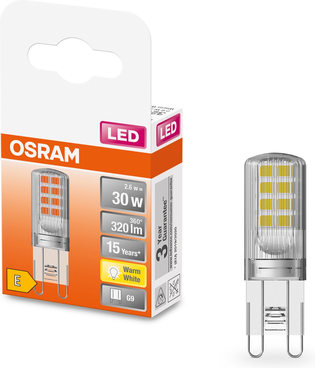 Lampe LED Osram - broche 30 - g9 - 2,6w - 320 lumen - blanc chaud - non dimmable