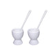 Tasses à œufs m cuillère blanc ensemble de 2