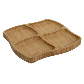 Bamboo Tapasboard 4 compartiments 20x20x1,5 cm FSC 100%