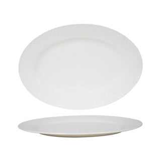Porcelaine de diamant ovale de service 34,5x24,2 cm