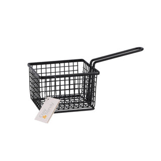 Basket de frites noir 12x10h8,5 cm