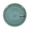 Plaque plate d26 cm basalte océan vert