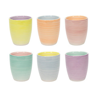 Tasse de café 180 ml pastel 2-tone 6 assorti