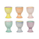 Tasse d'oeuf Ø5x7cm 2 tons pastel, 6 assorti