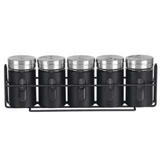 Fenêtre de pulvérisateur aux herbes avec rack noir 5 morceaux
