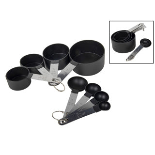 Set de cuillères à mesurer noir 8 pièces | 4 pièces