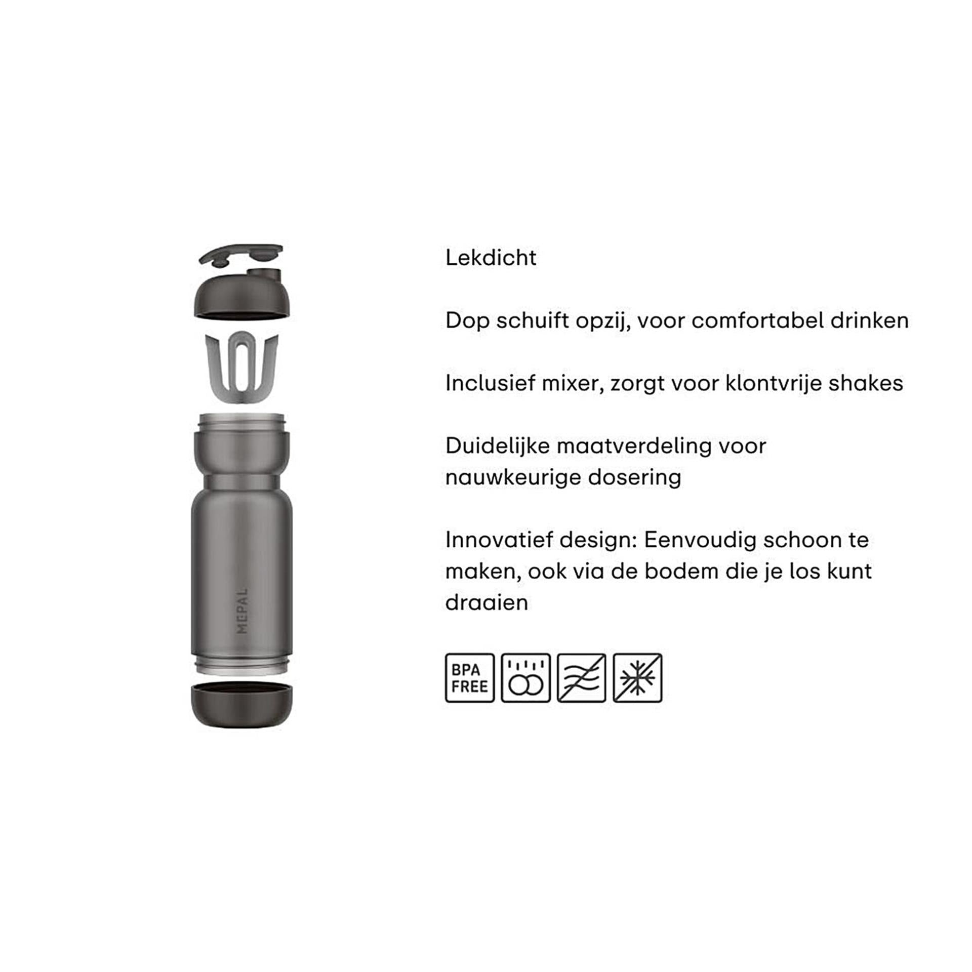Tasse à shake Mepal - noir graphite - 800ml