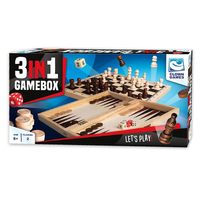 Jeux de clown boîte de jeu 3en1 en bois