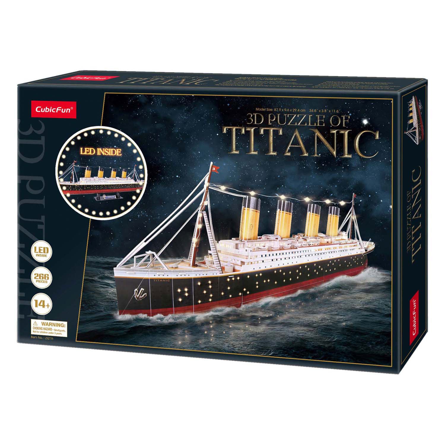 Cubic Fun Cubic Fun 3d LED Puzzel Titanic 266 pièces