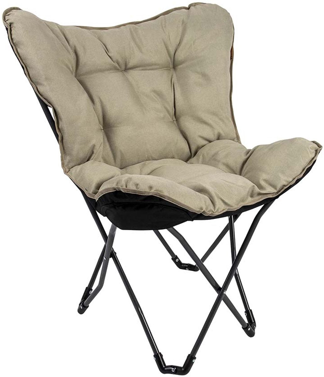 Bo-camp - urban outdoor - chaise papillon - redbridge - m - polyester oxford - beige
