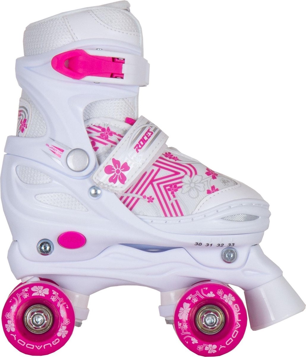 patins à roulettes quaddy 3.0 blanc rose 38-41