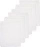 Débarbouillettes Meyco baby uni - paquet de 6 - hydrophiles - blanc - 20x17cm