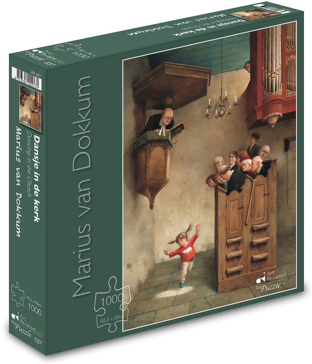 Puzzle Art revisité Marius van Dokkum - danser dans l'église (1000 pièces)