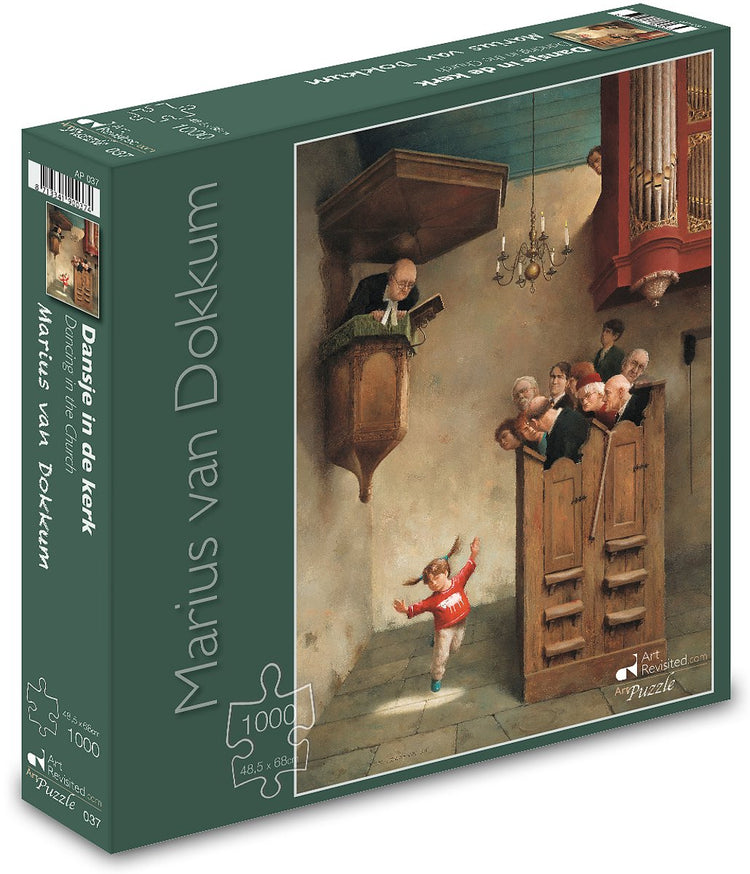 Puzzle Art revisité Marius van Dokkum - danser dans l'église (1000 pièces)
