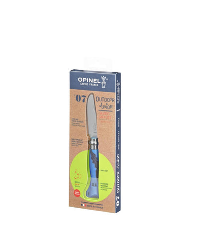 Couteau de poche junior outdoor Opinel n°07 - acier inoxydable - bleu
