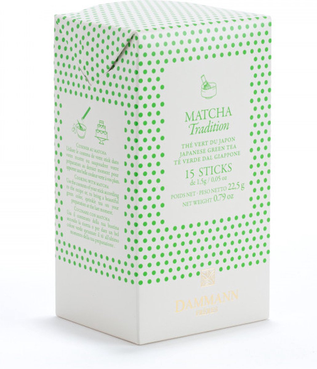 Dammann frères - bâtonnets de matcha 15 x 1,5 grammes - matcha japonais