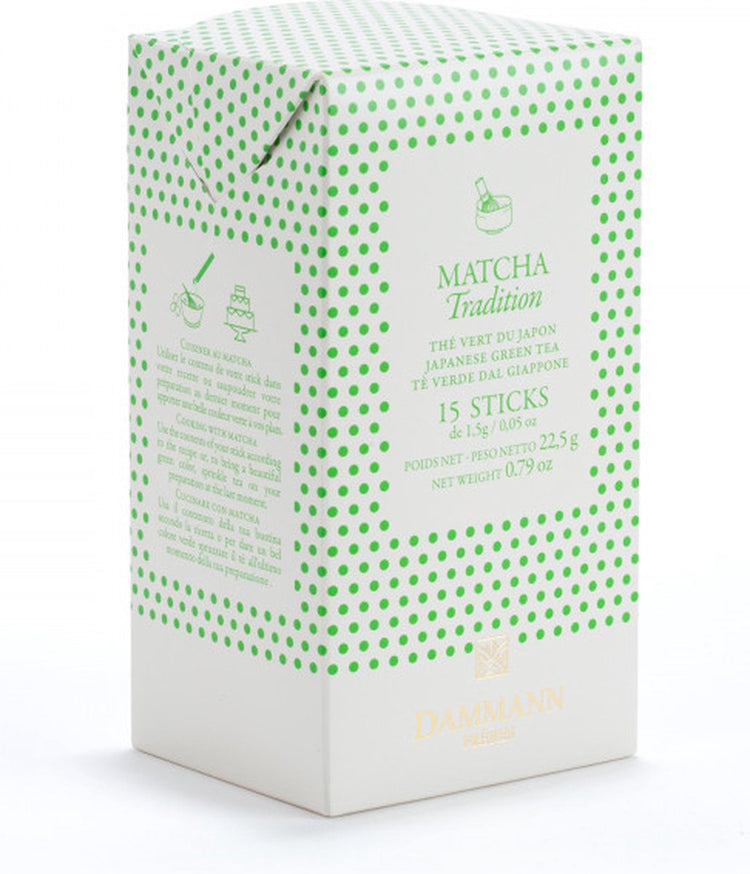 Dammann frères - bâtonnets de matcha 15 x 1,5 grammes - matcha japonais