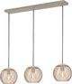 Lampe à suspension Eglo Lindero / E27 - 90 cm - couleur sable beige