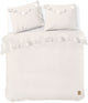 Housse de couette Dindi home volant blanc - 200x220 - 100% coton - blanc cassé