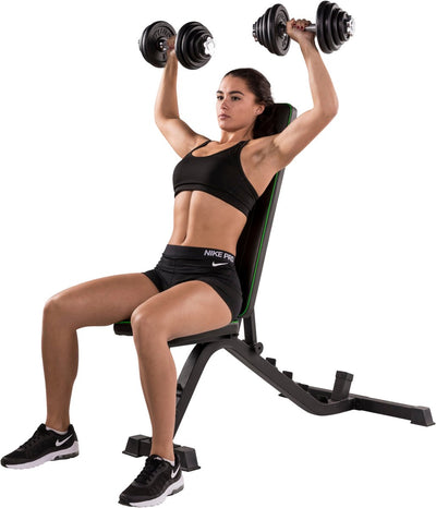 Banc de fitness Tunturi ub40 utilitaire - banc de musculation - banc d'entraînement - banc de muscles abdominaux - réglable - couleur : noir - incl. application de formation gratuite