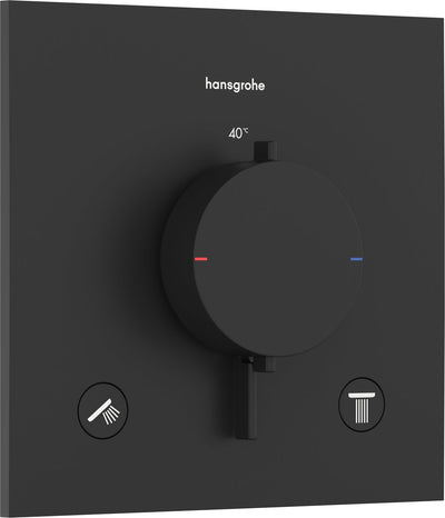 Hansgrohe ecostat confort e - thermostat intégré - 2 fonctions - douche - noir mat