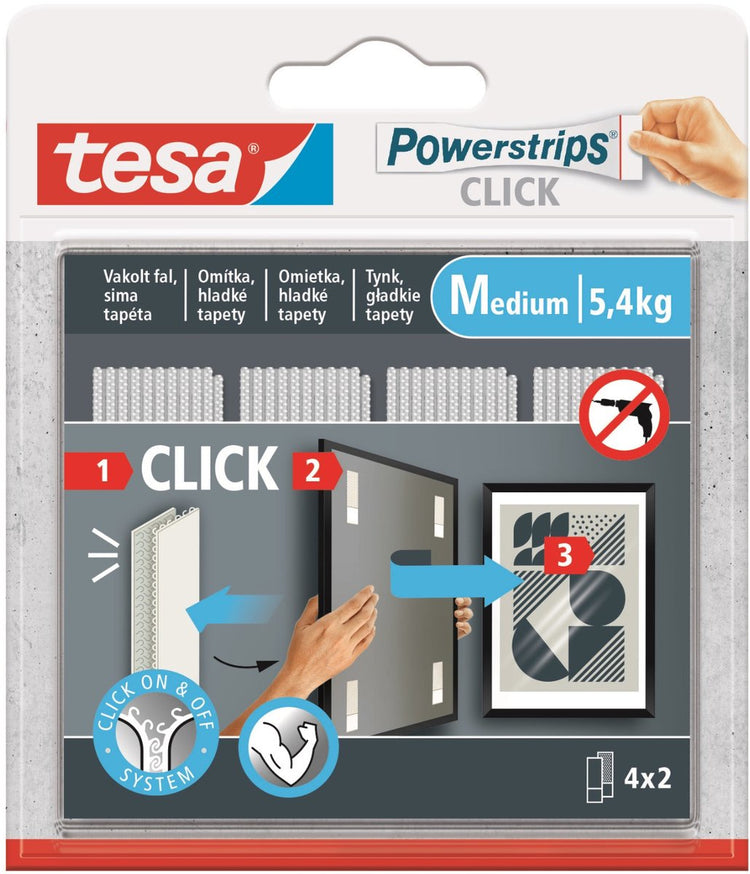 Beiersdorf ag tesa - bandes autocollantes - 4x2 m - sans solvants - repositionnables