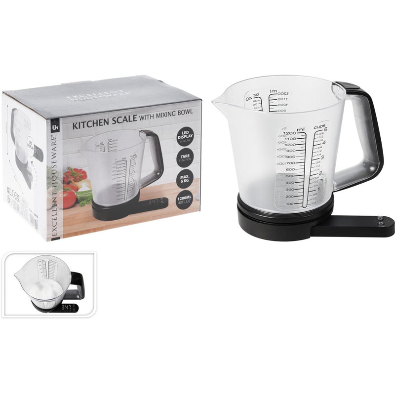 Excellente échelle de cuisine de vaisselle des ustensiles de maison avec tasse de mesure 1200 ml