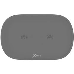 Station de recharge sans fil Qi famille xlayer double gris