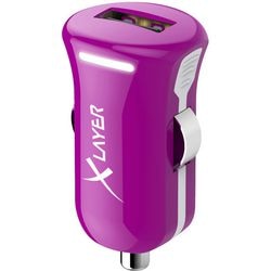 Chargeur de voiture USB xlayer color line violet