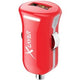 Chargeur voiture USB xlayer color line rouge