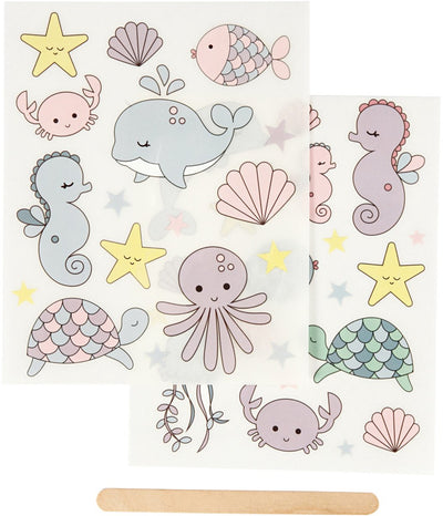 Creativ Company Rub-on Stickers Ocean, 2 feuilles
