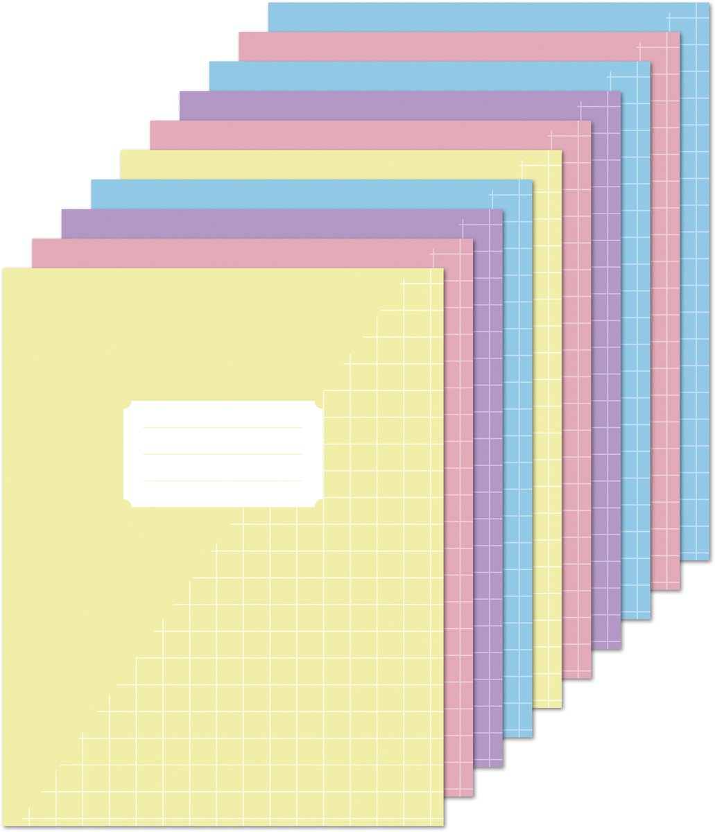 Carnets Kangaro a5 - avec diamant 10mm - couleurs pastel - 10 pièces - k-583006