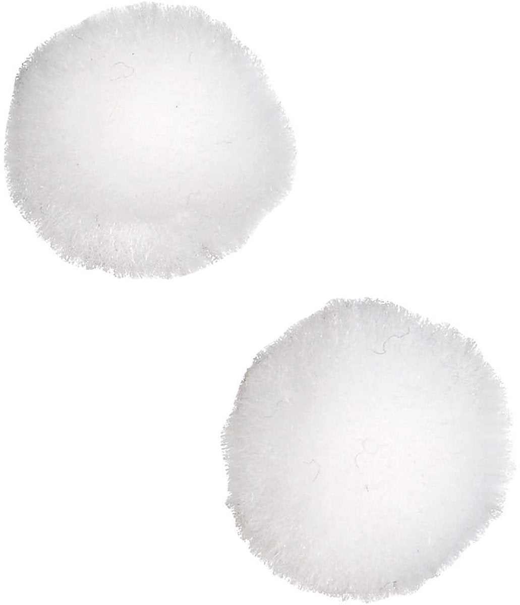 Pompons Creativ company, d 20 mm, blanc, 100 pièces 1 boîte