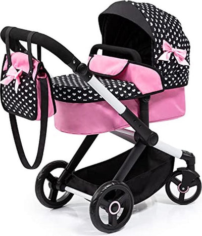 Bayer design - landau pour poupée xeo en noir, blanc et rose