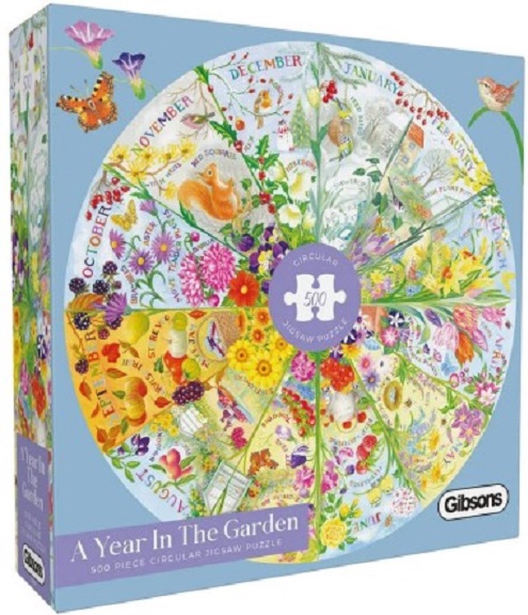 Gibsons - un an dans le jardin (par claire comerford) - 500 pièces 49×49cm (l×h) - puzzle pour adultes