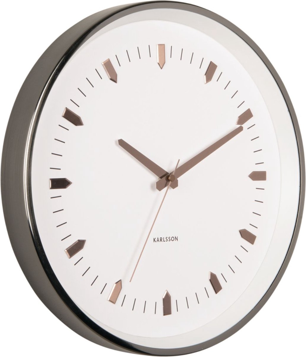 Karlsson horloge murale bâtons de flèche - gris - ø35cm - horloge murale moderne