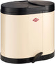 Poubelle éco-collecteur Wesco | 30 litres | poubelle à pédale duo (2x15 litres) | métal - amande | tri des déchets - fabriqué en Allemagne