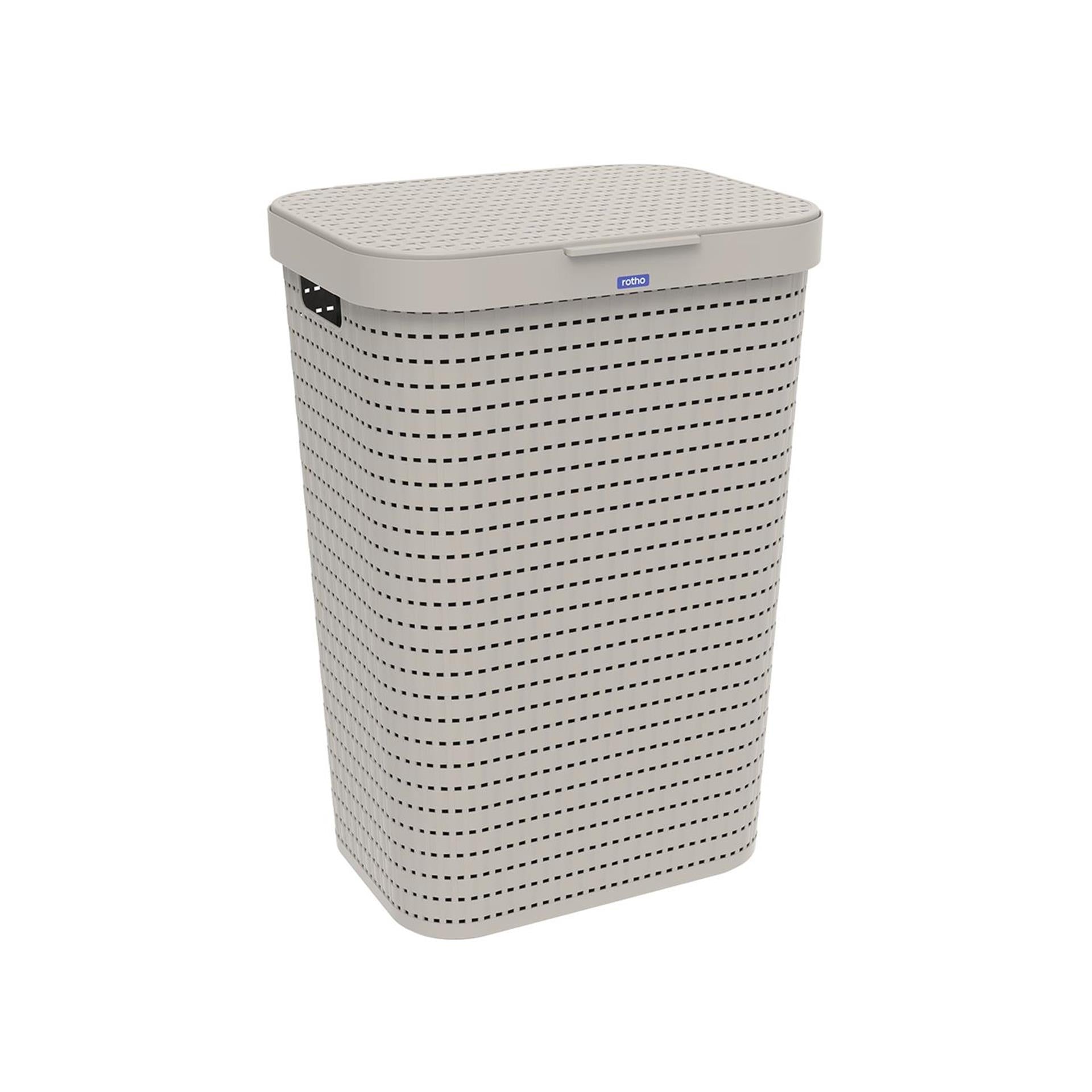 Rotho Rotho Country Laundry Panier 55L Cappuccino