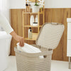 Rotho Rotho Country Laundry Panier 55L Cappuccino