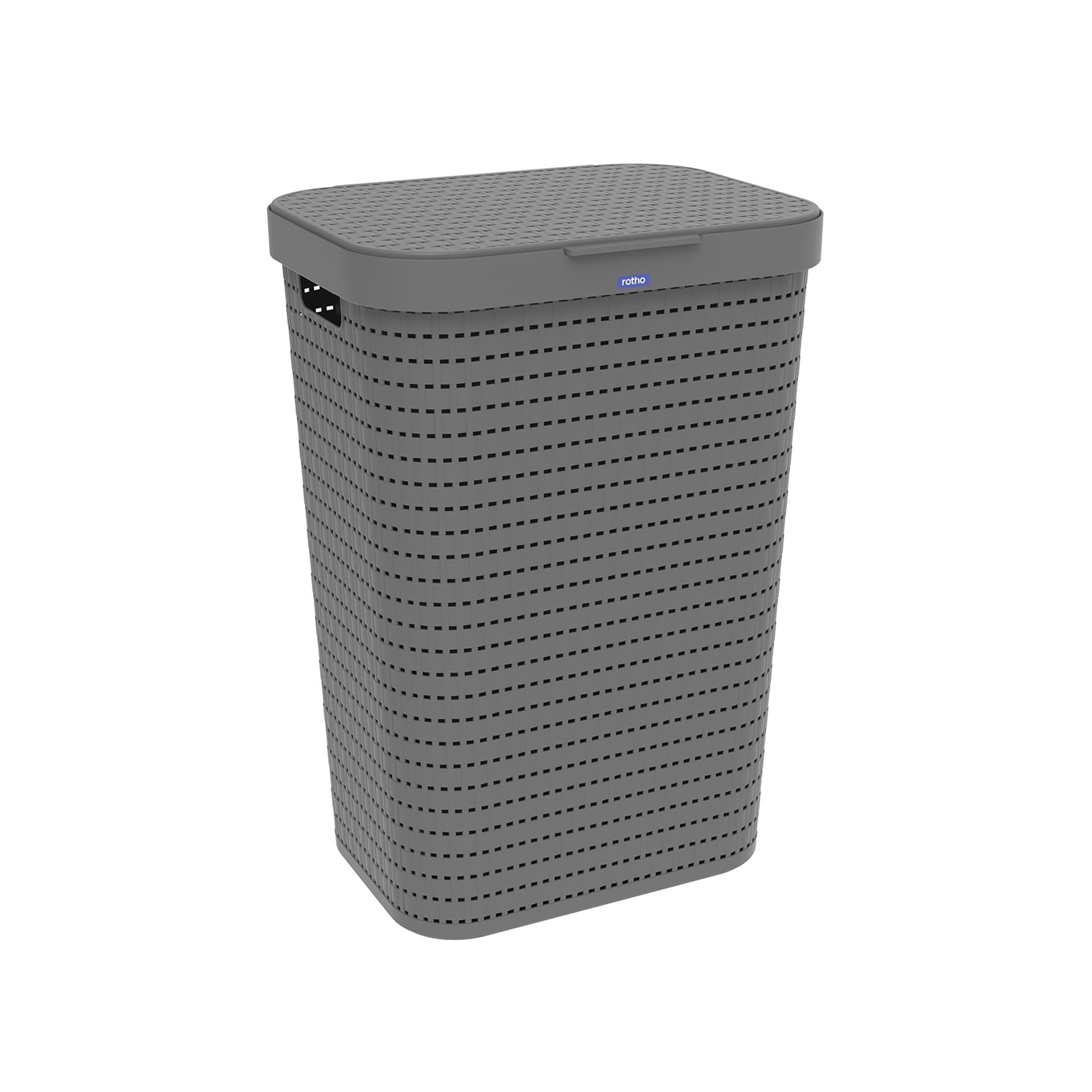 Rotho Rotho Country Laundry Basket 55L Anthracite