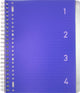Bloc Kangaro 4 en 1 - a4 - ligne - 200 pages - 80 grammes - bleu - 4 pièces - k-58380-4