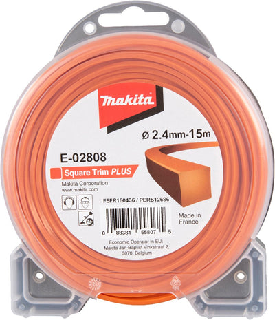 Fil de coupe Makita carré 2,4 mm x 15 m - e-02808
