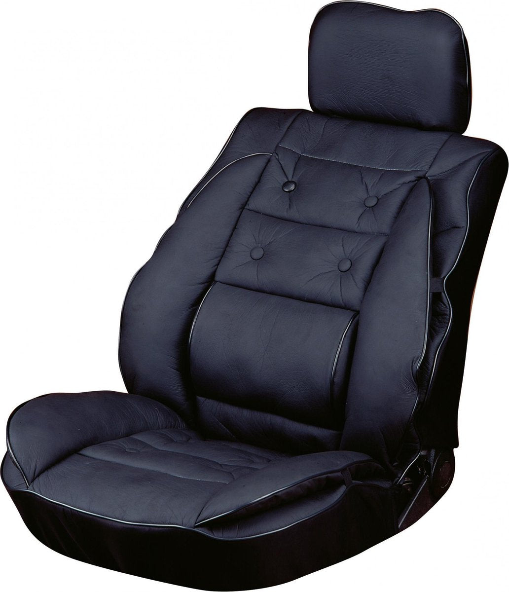 coussin de chaise avec support lombaire 95 x 50 cm noir