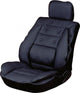 coussin de chaise avec support lombaire 95 x 50 cm noir