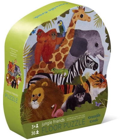 Puzzle de sol Crocodile Creek Friends de la jungle - 36 pièces - à partir de 3 ans